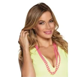 2 Colliers De Perles Plastique Fluo Pour Femme -Camouflage Soldes Boutique 2 colliers de perles plastique fluo pour femme 46617