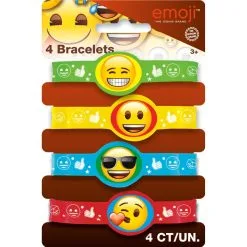 4 Bracelets En Caoutchouc émoticones -Camouflage Soldes Boutique 4 bracelets en caoutchouc emoticones 34204