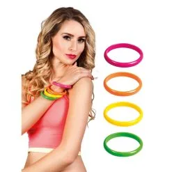 Ensemble Bleu Années 70 Pour Femme -Camouflage Soldes Boutique 4 bracelets flashy annees 80