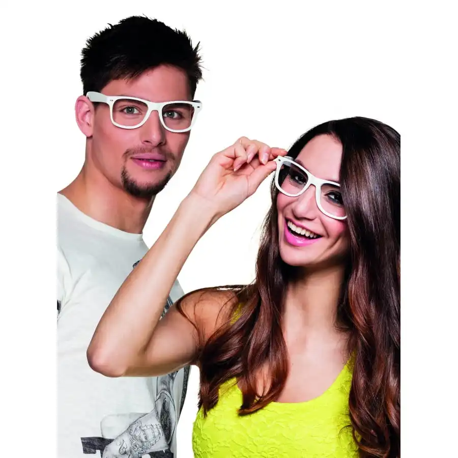 4 Paires De Lunettes Blanches Type Intello 1 4 Paires De Lunettes Blanches Type Intello