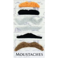 6 Moustaches Adhésives Multi Formes Et Couleurs -Camouflage Soldes Boutique 6 moustaches adhesives multi formes et couleurs 32548