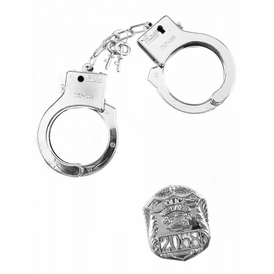 Accessoires Menottes Et Insigne De Police Adulte 1 Accessoires Menottes Et Insigne De Police Adulte