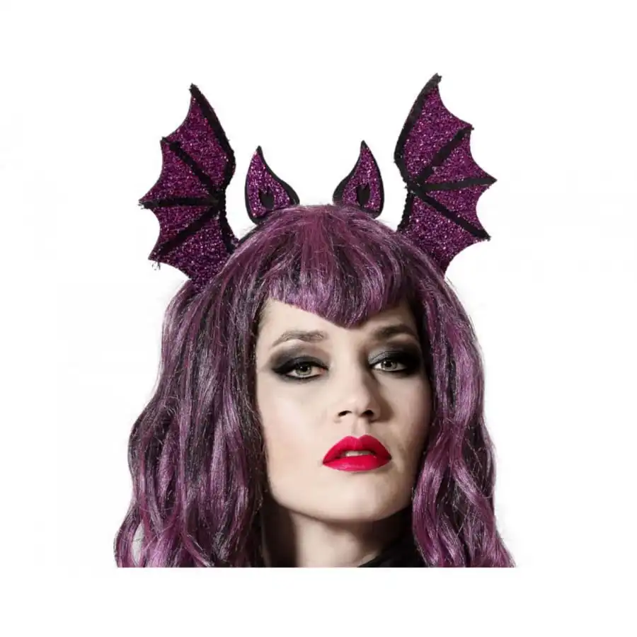 Ailes Pailletées De Chauve Souris Sur Serre-tête 1 Ailes Pailletées De Chauve Souris Sur Serre-tête