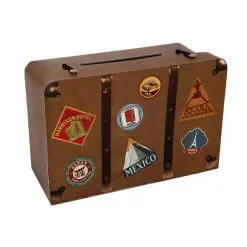 Ancienne Valise De Voyage En Carton