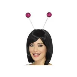 Antennes Boules Rose à Paillettes