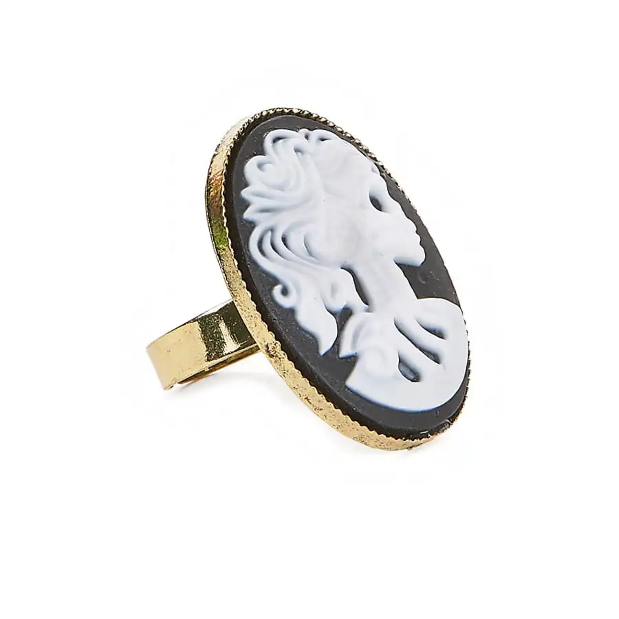 Bague Camée Gothique Femme Squelette 1 Bague Camée Gothique Femme Squelette