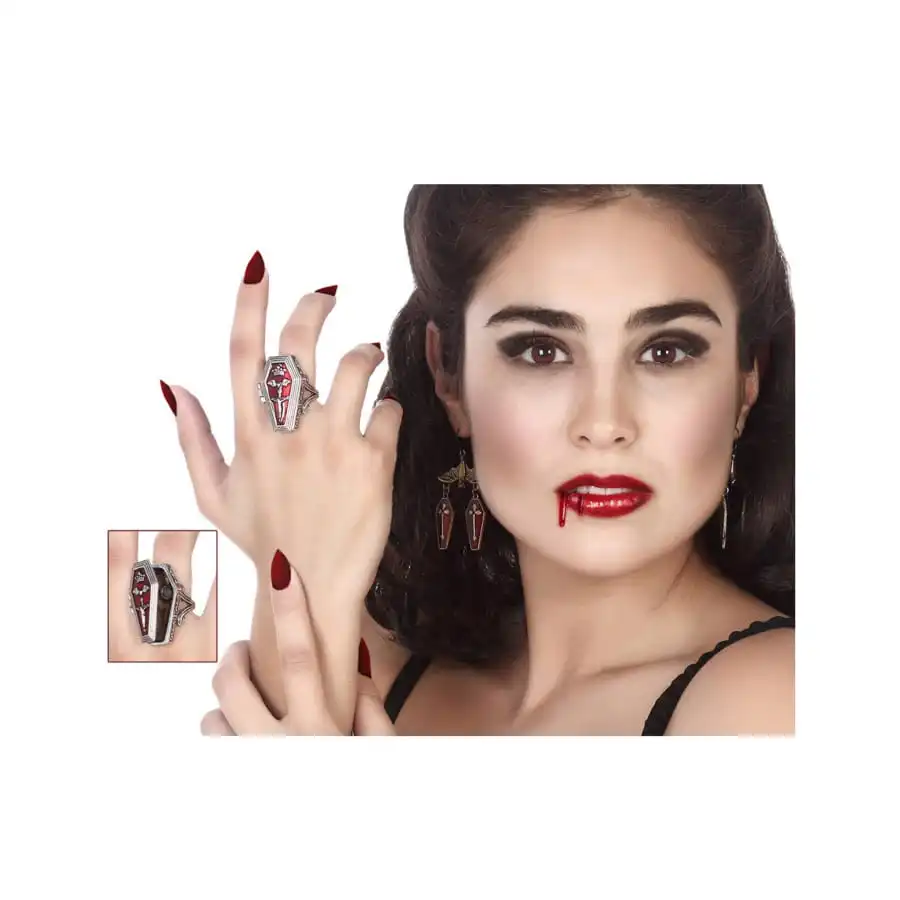 Bague De Vampire En Forme De Cercueil Pour Femme 1 Bague De Vampire En Forme De Cercueil Pour Femme