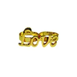 Bague Dorée Love Pour Deux Doigts