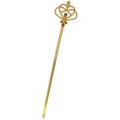 Costume Court De Reine De Coeur Pour Femme Adulte -Camouflage Soldes Boutique Baguette sceptre doree de 38cm