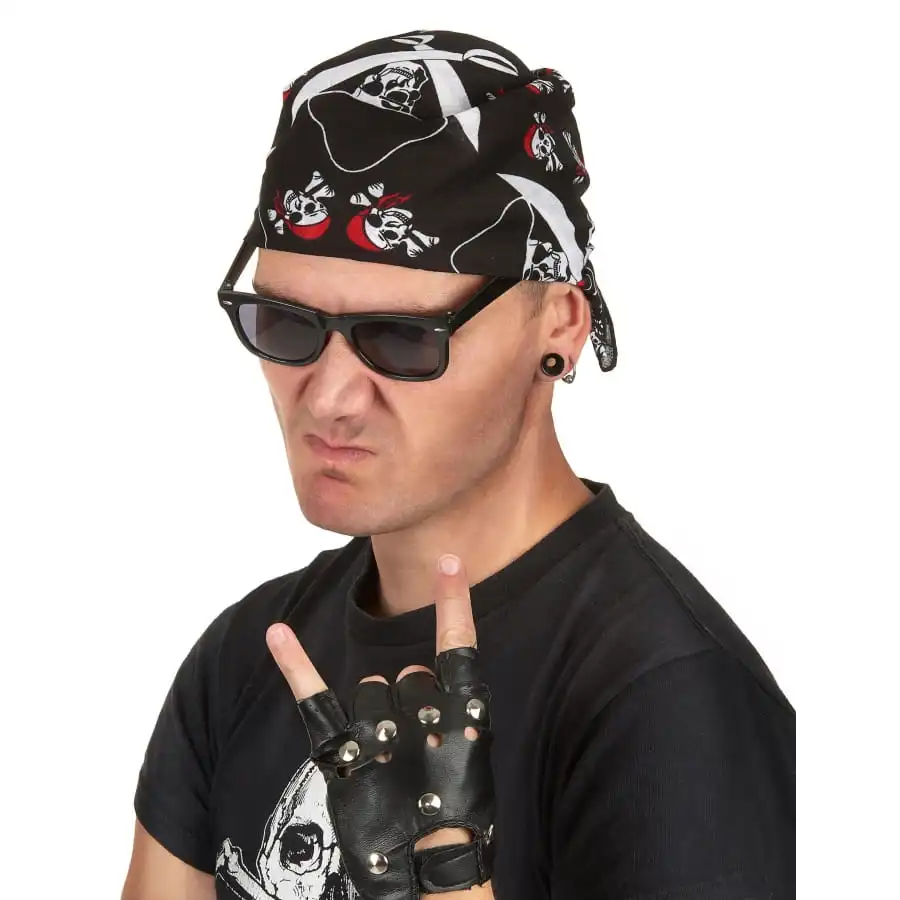 Bandana Pirate Imprimé Têtes De Mort 2 Bandana Pirate Imprimé Têtes De Mort – Image 2