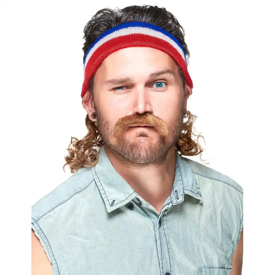 Bandeau Mulet Bleu Blanc Et Rouge Et Moustache 1 Bandeau Mulet Bleu Blanc Et Rouge Et Moustache