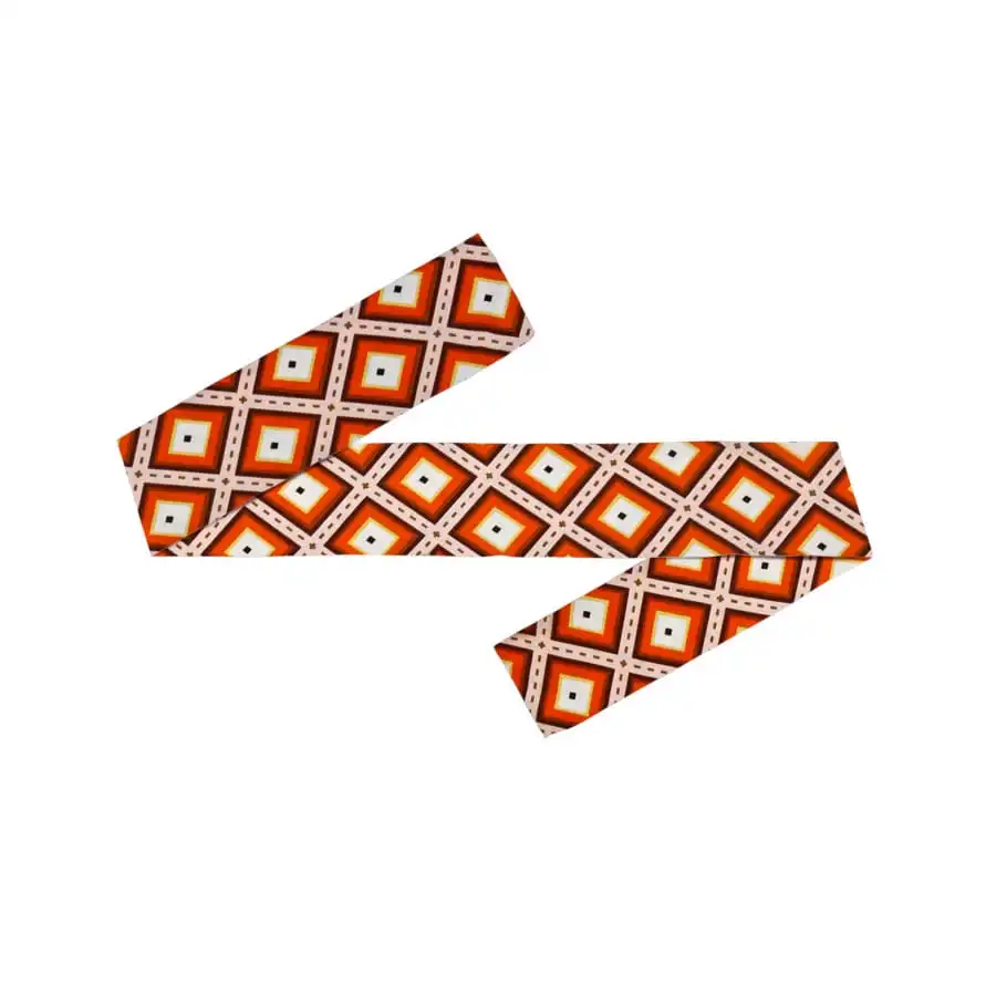 Bandeau Orange Motifs Années 70 2 Bandeau Orange Motifs Années 70 – Image 2