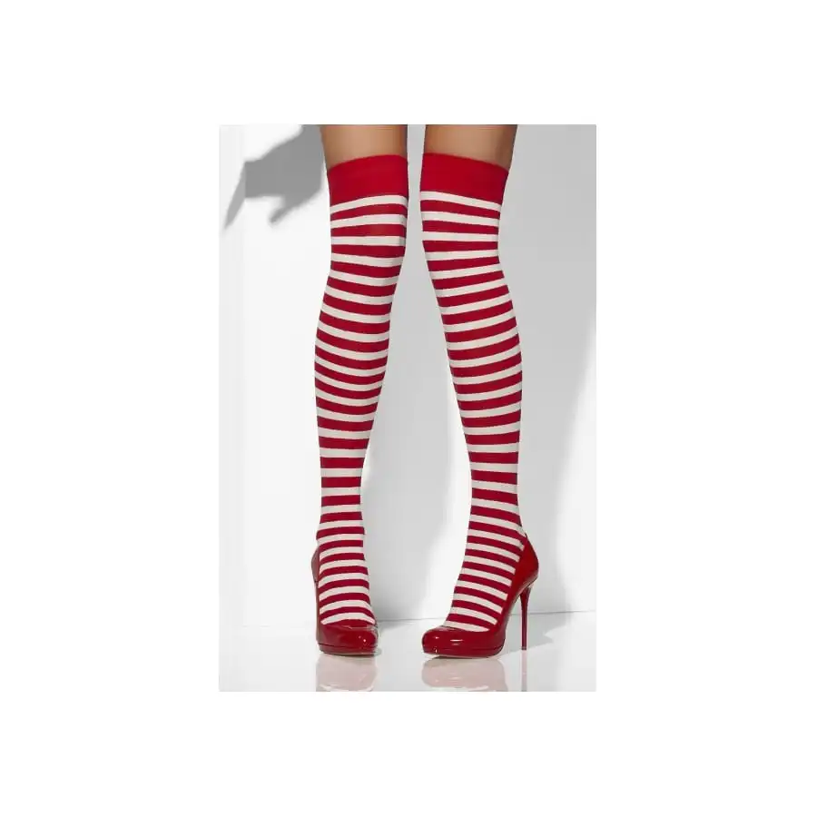 Bas Rayes Rouge Et Blanc 2 Bas Rayes Rouge Et Blanc – Image 2