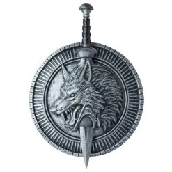 Boucler Tête De Loup Avec Glaive