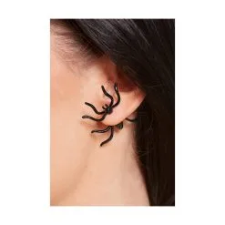 Boucles D'oreille Araignée Noire