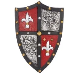 Costume Marron De Roi Chevalier Médiéval -Camouflage Soldes Boutique Bouclier de chevalier effet realiste 4