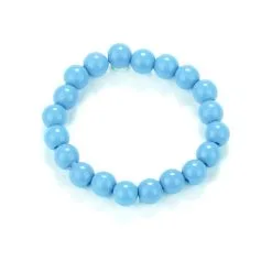 Bracelet De Perles Bleues En Plastique