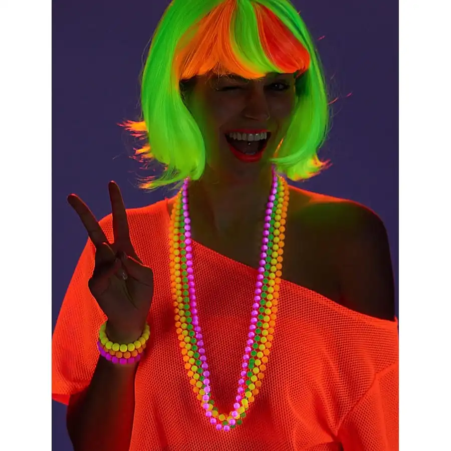 Bracelet De Perles Colorées Années 80 2 Bracelet De Perles Colorées Années 80 – Image 2