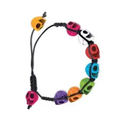 Robe Squelette Jour Des Morts Rouge Et Noir, Fille -Camouflage Soldes Boutique Bracelet dia de los muertos colore