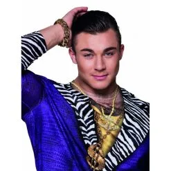 Bracelet Grosse Chaine Dorée Effet Bling Bling