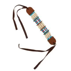 Bracelet Indien Avec Perles Bleues Et Rouges