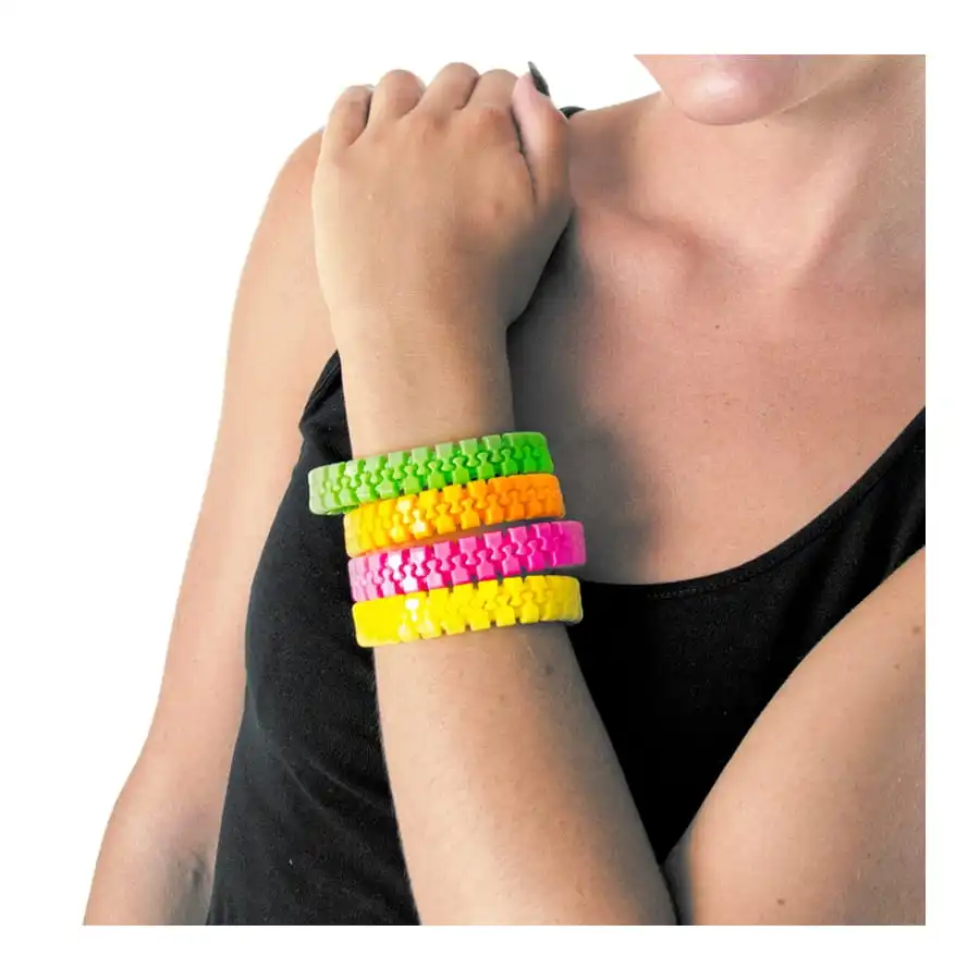 Bracelet Zip Fluo Pour Adulte 1 Bracelet Zip Fluo Pour Adulte