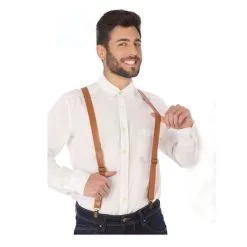 Bretelles Marron En Similicuir