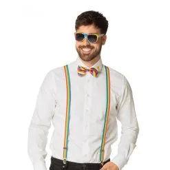 Bretelles, Noeud Papillon Et Lunettes Arc En Ciel