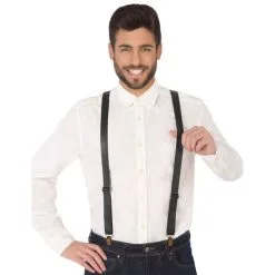 Bretelles Noires En Similicuir