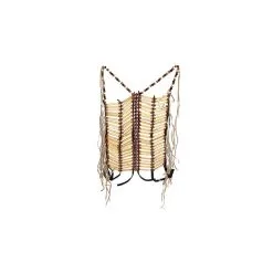 Bustier Indien Naturel Perles Et Tubes De Bois