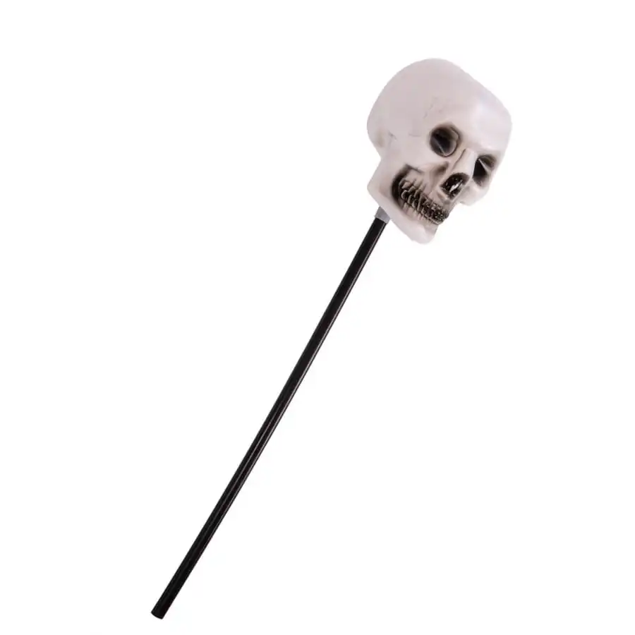 Canne Avec Pommeau Crâne, 55cm 1 Canne Avec Pommeau Crâne, 55cm