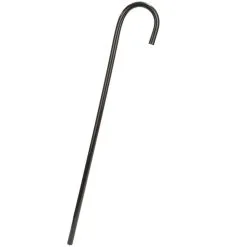 Canne Noire Avec Poignée Courbée