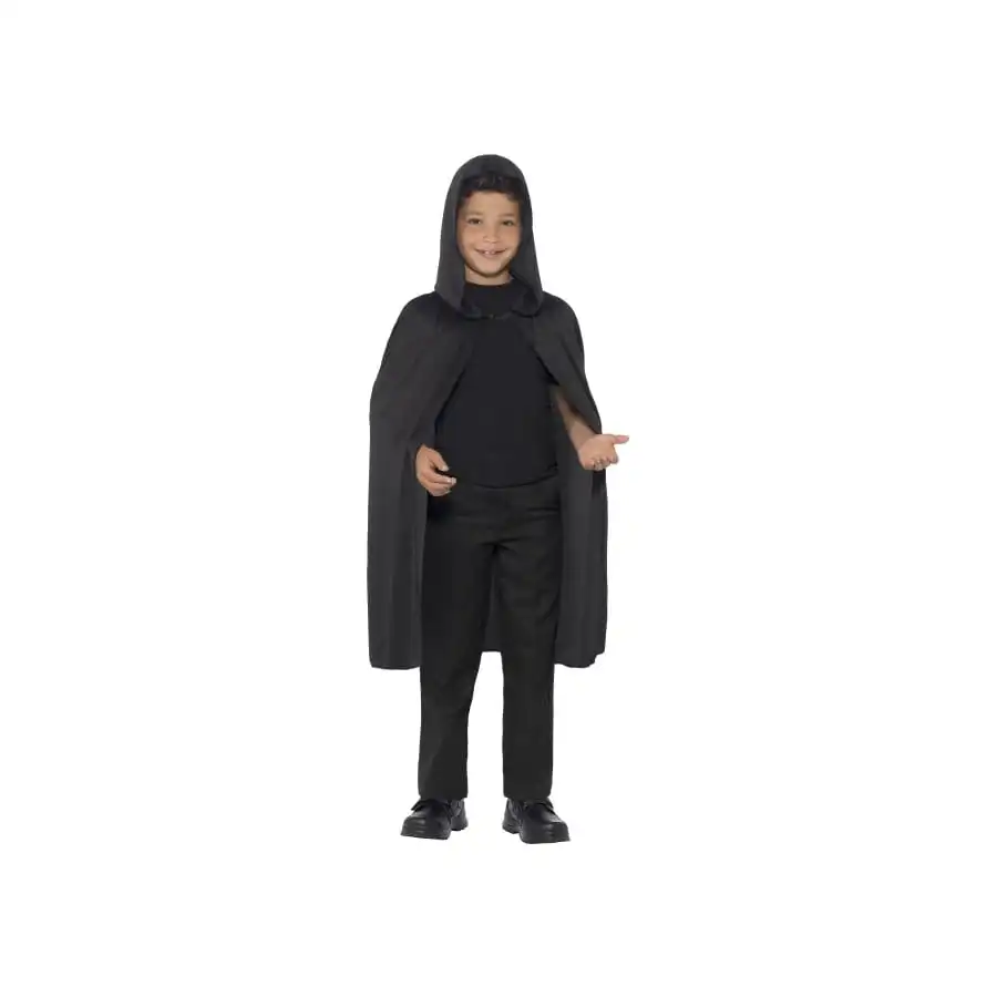 Cape à Capuche Noire, Pour Enfant 2 Cape à Capuche Noire, Pour Enfant – Image 2