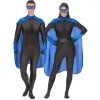 Cape, Manchettes Et Masque Bleu Pour Homme