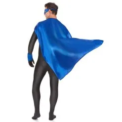 Cape, Manchettes Et Masque Bleu Pour Homme -Camouflage Soldes Boutique Cape manchettes et masque bleu pour homme 27503