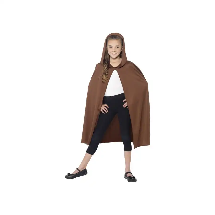 Cape Marron Avec Capuche Pour Enfant 2 Cape Marron Avec Capuche Pour Enfant – Image 2