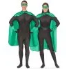 Cape, Masque Et Manchettes Vertes Pour Homme