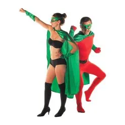 Cape, Masque Et Manchettes Vertes Pour Homme -Camouflage Soldes Boutique Cape masque et manchettes vertes pour homme 27498