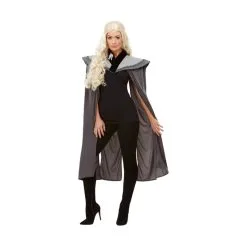 Cape Médiévale Grise Avec Larges épaules, Femme -Camouflage Soldes Boutique Cape medievale grise avec larges epaules femme 57226