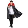 Cape Noire Avec Col Rouge Pour Adulte