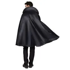 Cape Noire Avec Col Rouge Pour Adulte -Camouflage Soldes Boutique Cape noire avec col rouge pour adulte 28841