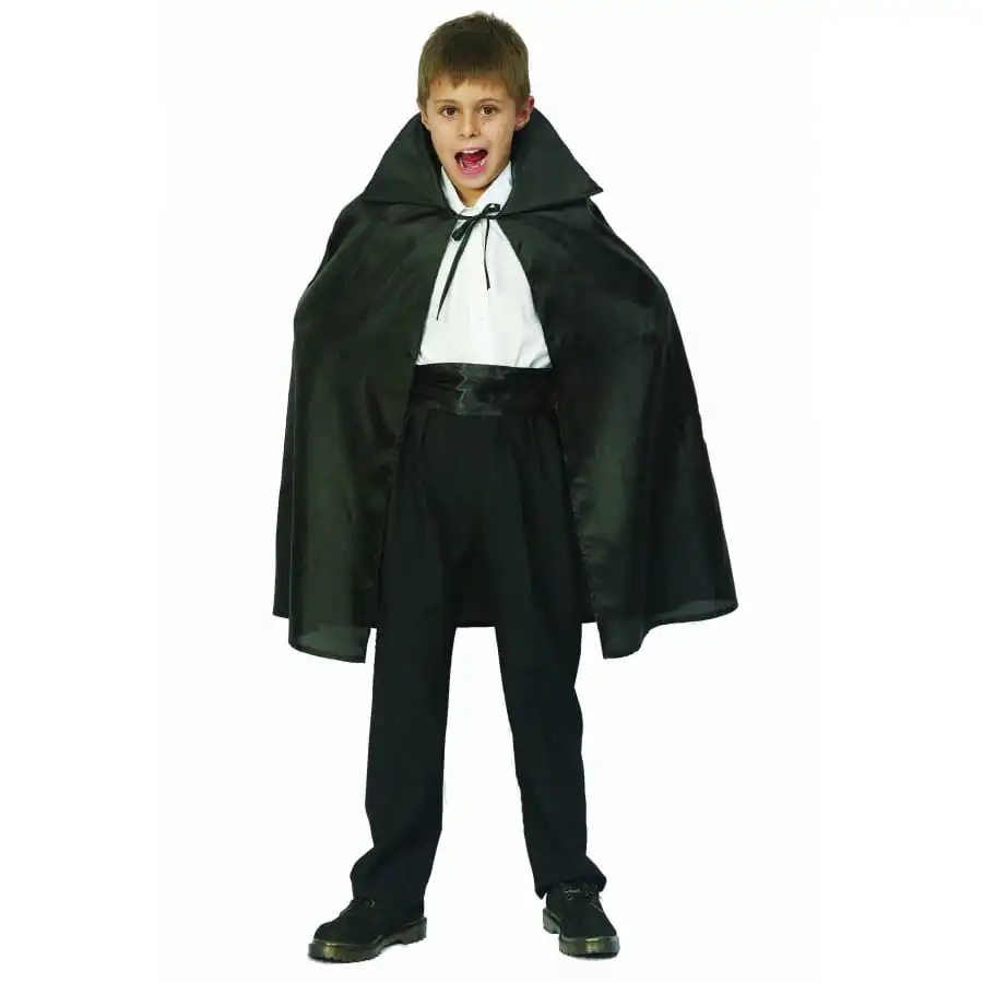 Cape Noire D'halloween Pour Enfant 1 Cape Noire D'halloween Pour Enfant