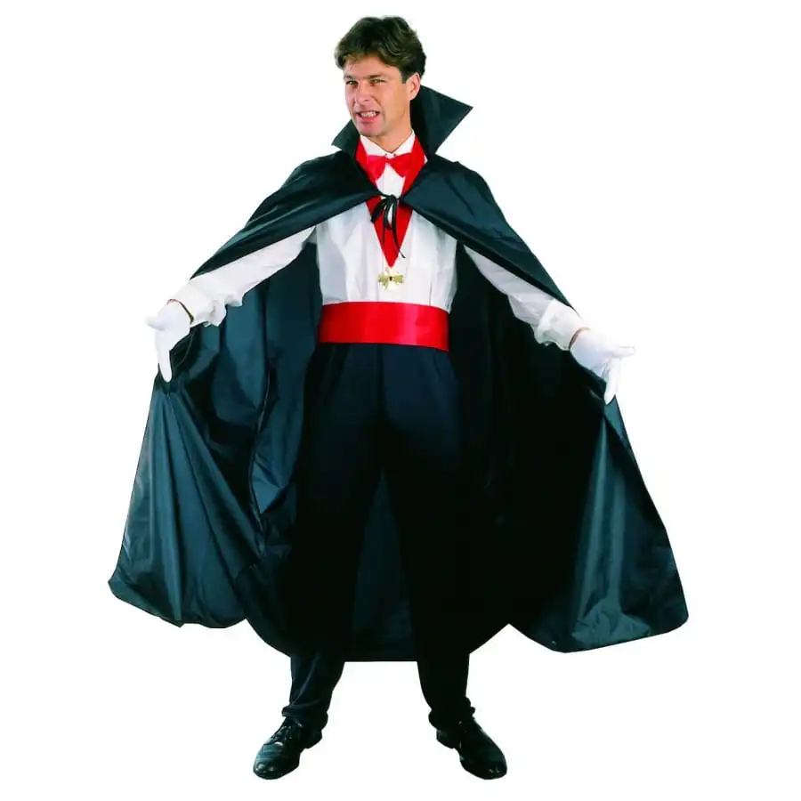 Cape Noire De Dracula Pour Adulte 3 Cape Noire De Dracula Pour Adulte – Image 3