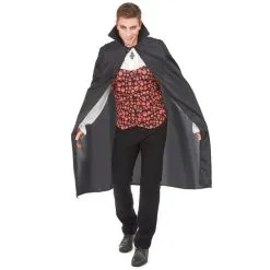 Cape Noire De Dracula Pour Adulte