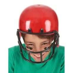 Casque Rouge De Footballeur Américain, Enfant -Camouflage Soldes Boutique Casque rouge de footballeur americain enfant 23903