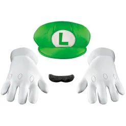 Casquette, Moustache Et Gants De Luigi Pour Adulte