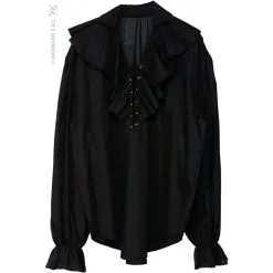 Chemise D'époque Femme De Pirate Noir