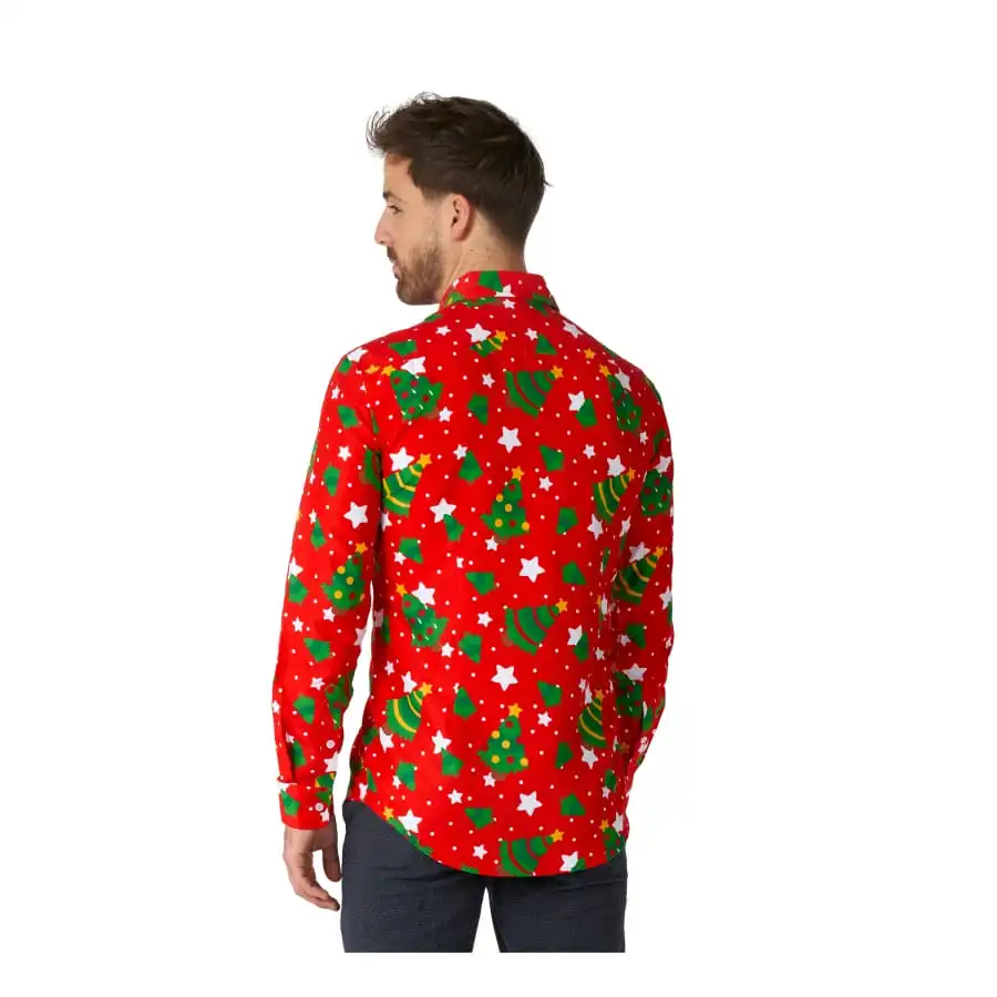 Chemise De Noël Rouge Pour Homme 2 Chemise De Noël Rouge Pour Homme – Image 2