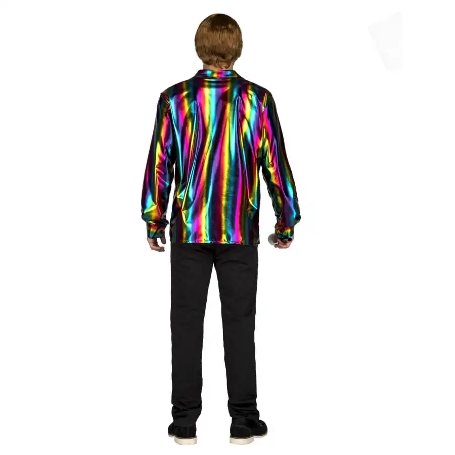 Chemise Disco Multicolore Pour Homme 2 Chemise Disco Multicolore Pour Homme – Image 2