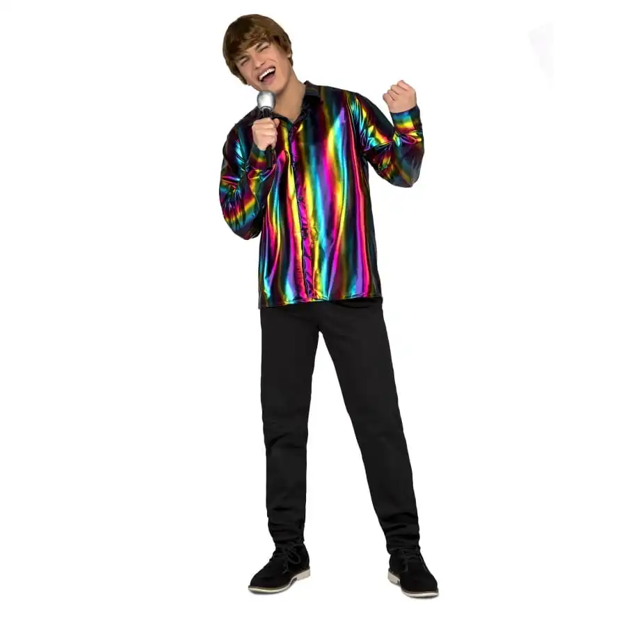 Chemise Disco Multicolore Pour Homme 1 Chemise Disco Multicolore Pour Homme